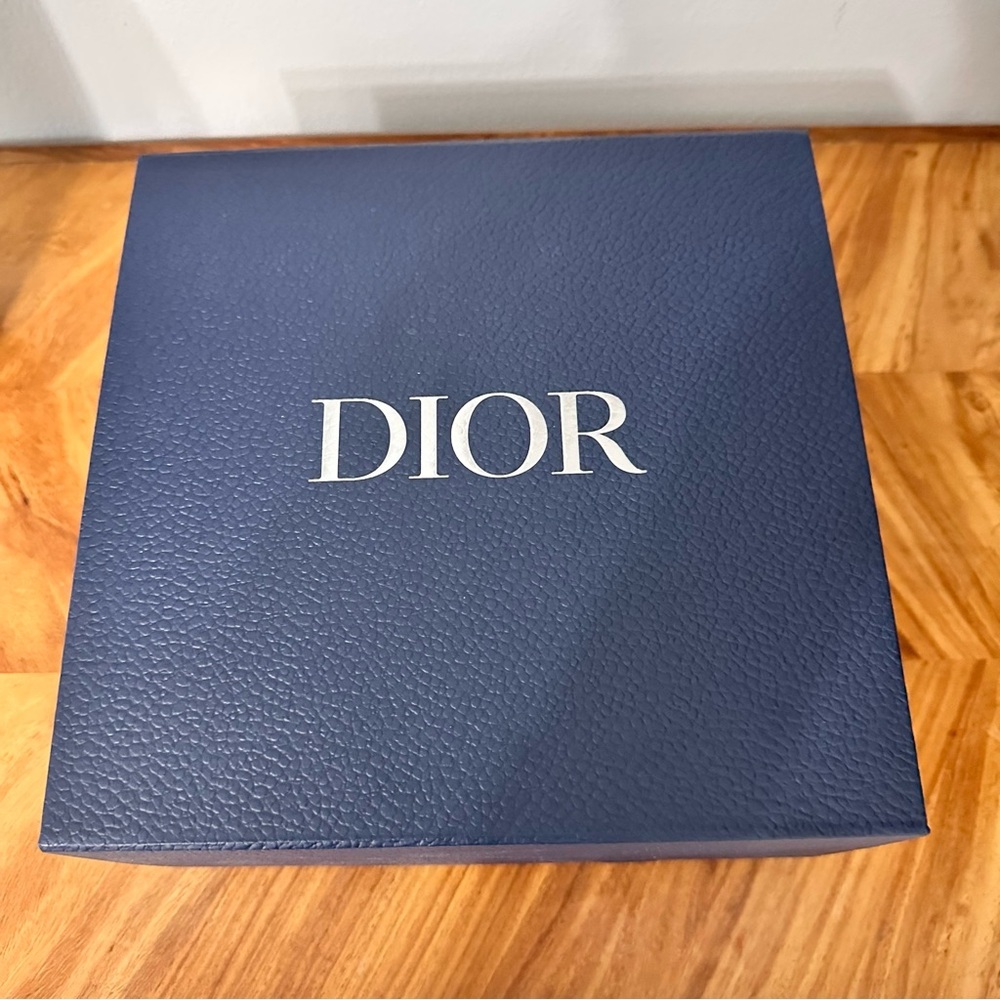Dior Navy Blue Silver Empty Box 9”x9”x4.5” GUC